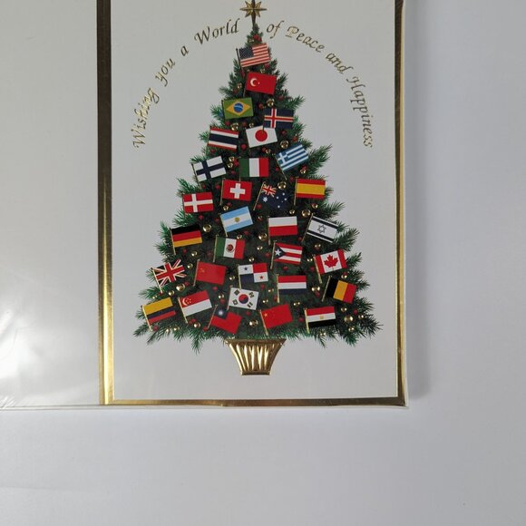 Century Regency Christmas Cards World Flags "Wishing You a World of Peace..." - Picture 2 of 5